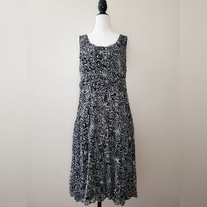 Sigrid Olsen Silk Beaded Floral Dress